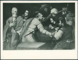 Negazione di san Pietro e giocatori di carte