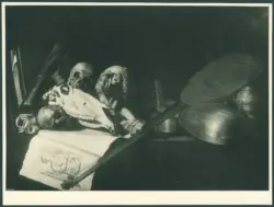Anonimo caravaggesco franco-olandese; Anonimo caravaggesco tedesco - sec. XVII - Vanitas