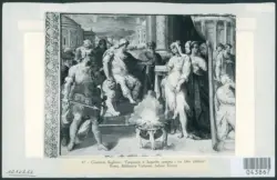 Acquisto di tre libri sibillini da parte di Tarquinio il Superbo (Bibliotheca Romanorum)