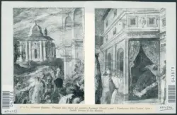 49 a, b - Giovanni Baglione: 'Prodigio della morte del canonico Raymond Diocrès' (part.); 'Fondazione della Certosa' (part.). Napoli, Certosa di San Martino