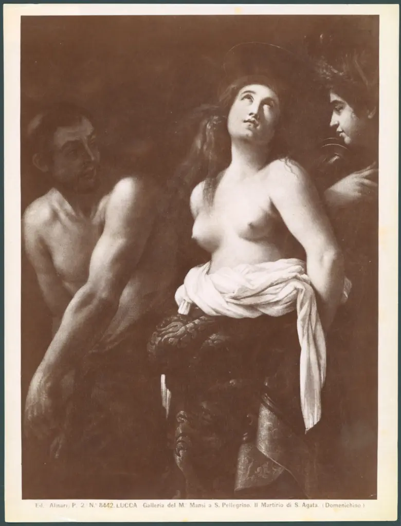 Lucca - Galleria del M. Mansi a S. Pellegrino. Il Martirio di S. Agata. (Domenichino.)
