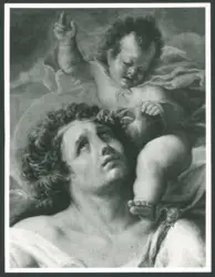 Borgianni Orazio  - sec. XVII - San Cristoforo guada il fiume con Gesù Bambino sulle spalle