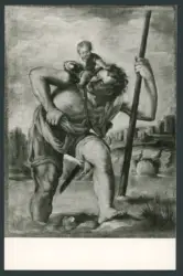 San Cristoforo guada il fiume con Gesù Bambino sulle spalle