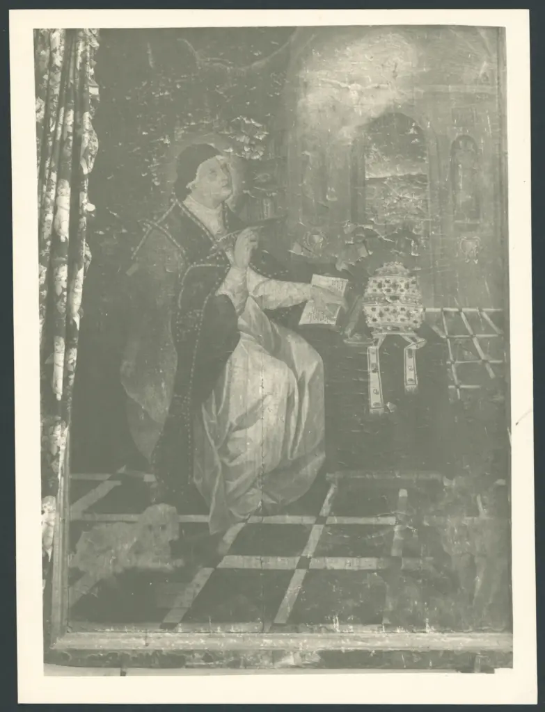 Borgianni Orazio  - attribuzione respinta da R. Longhi - sec. XVI/ XVII - San Gregorio Magno nello studio