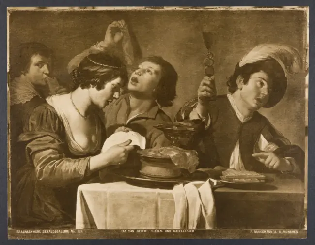 Braunschweig, Gemäldegalerie No. 187. Jan van Bylert. Fladen und Waffelesser