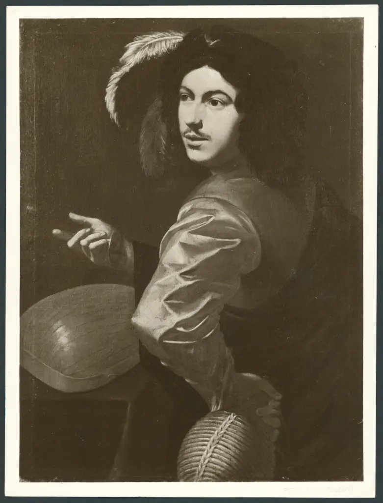 Bijlert Jan Harmensz van - sec. XVII - Figura maschile con cappello, fiasco di vino e liuto