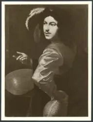 Bijlert Jan Harmensz van - sec. XVII - Figura maschile con cappello, fiasco di vino e liuto