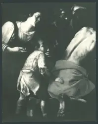 Caracciolo Giovanni Battista (Battistello) - sec. XVII - Cristo aiutato da Simone il Cireneo a portare la croce