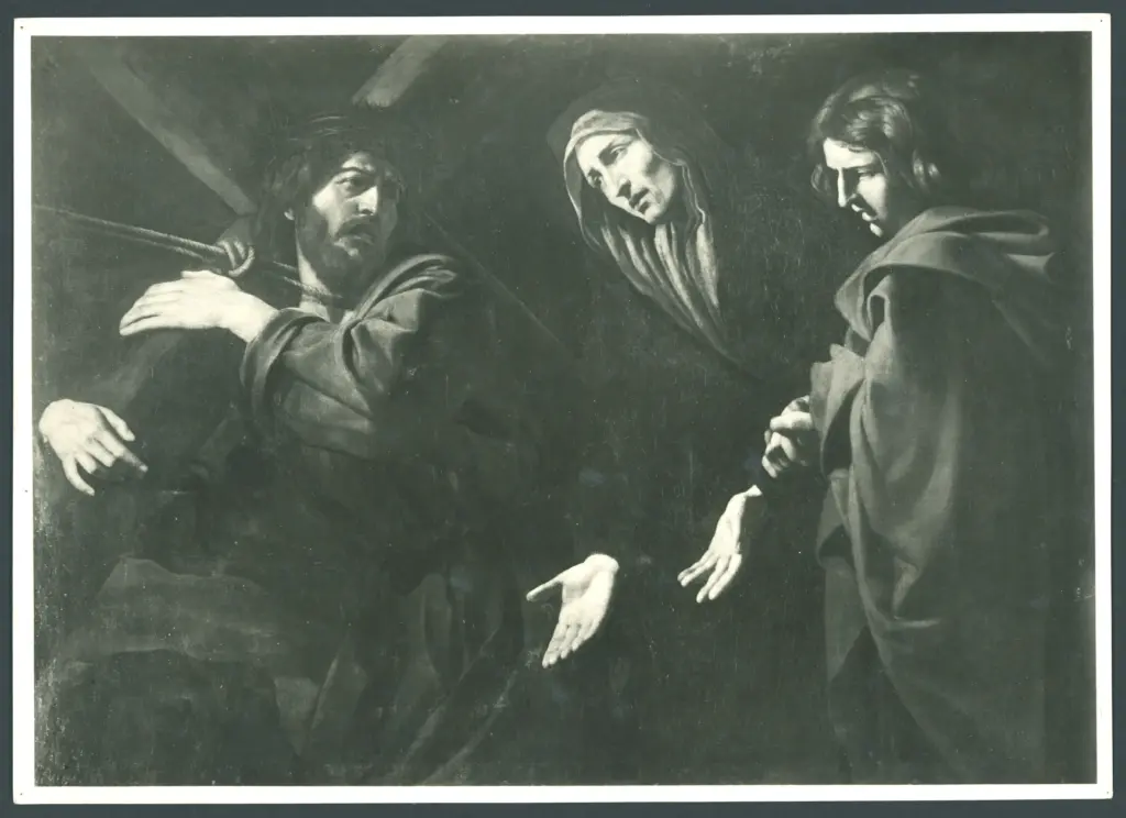 Caracciolo Giovanni Battista (Battistello) - sec. XVII - Cristo incontra la Madonna sulla via del Calvario