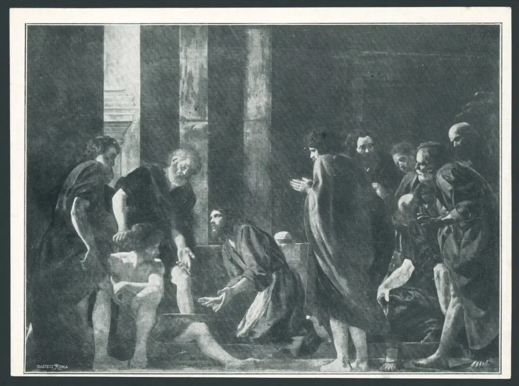 Caracciolo Giovanni Battista (Battistello) - sec. XVII - Cristo lava i piedi agli Apostoli