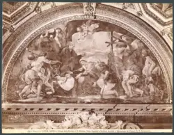 Napoli - Chiesa della Certosa di S. Martino. Terza Cappella a Sinistra. Lunetta. L''Adorazione dei Pastori. (G.B. Caracciolo).