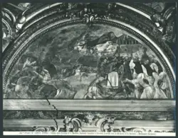 Napoli - Chiesa della Certosa di S. Martino. Seconda Cappella a Sinistra. Lunetta con un Miracolo di S. Gennaro. (Baldassare Corenzio)