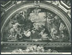 Napoli - Chiesa della Certosa di S. Martino. Terza Cappella a Sinistra. Lunetta. L''Adorazione dei Pastori. (G.B. Caracciolo).