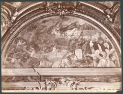 Napoli - Chiesa della Certosa di S. Martino. Seconda Cappella a Sinistra. Lunetta con un Miracolo di S. Gennaro. (Baldassare Corenzio)