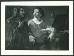 Santa Marta rimprovera santa Maria Maddalena per la sua vanità