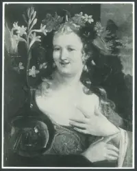Figura femminile con vaso di fiori