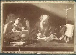 San Girolamo scrivente con due angeli