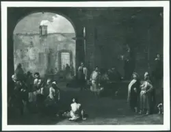 Cerquozzi Michelangelo (Michelangelo delle Bambocciate/ Michelangelo delle Battaglie) - sec. XVII - Giuseppe in carcere interpreta i sogni del coppiere e del panettiere