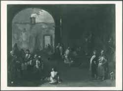 Cerquozzi Michelangelo (Michelangelo delle Bambocciate/ Michelangelo delle Battaglie) - sec. XVII - Giuseppe in carcere interpreta i sogni del coppiere e del panettiere