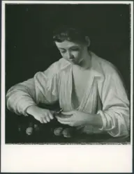 Merisi Michelangelo (Caravaggio) - copia da - sec. XVI - Fanciullo che monda una pera