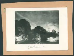 Paesaggio notturno con fuga in Egitto