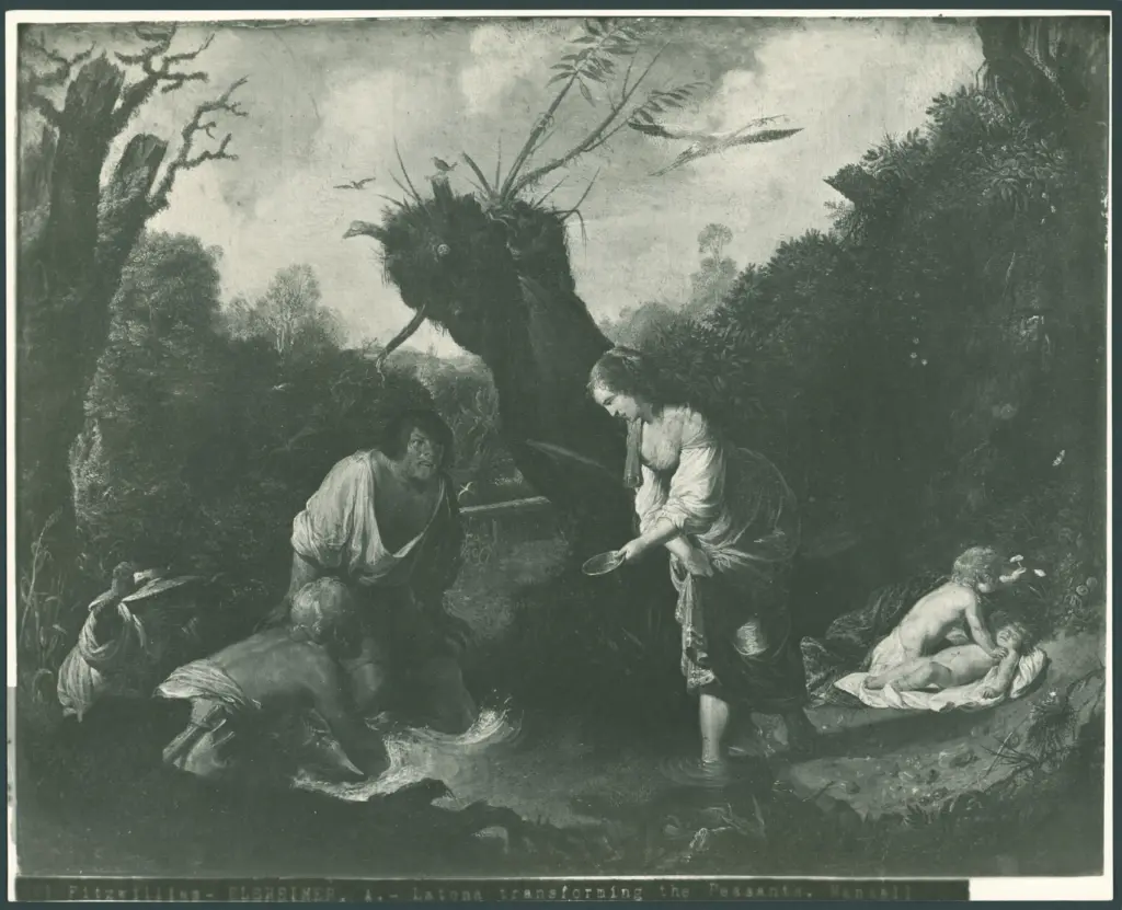 101 Fitzwilliam. Elsheimer. A. Latona transforming the Paesants.