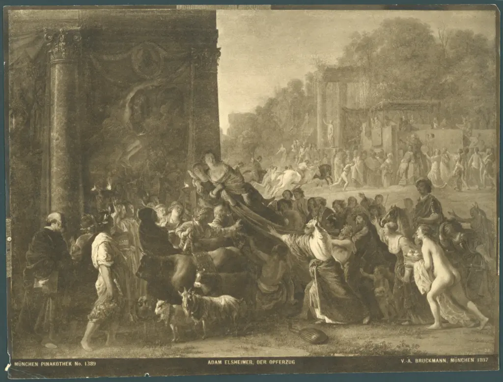 München Pinakothek No. 1389. Adam Elsheimer, Der Opferzug
