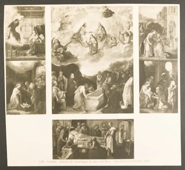 Elsheimer. Altarchen mit Darstellungen aus dem Leben Maria.
