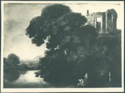 Paesaggio con il tempio di Vesta a Tivoli