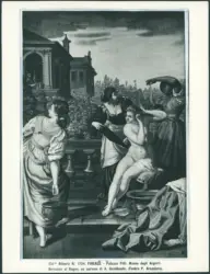 Palazzo Pitti, Museo degli Argenti. Bersabea al Bagno, su cartone di A. Gentileschi. (Fevère P. Arazziere).