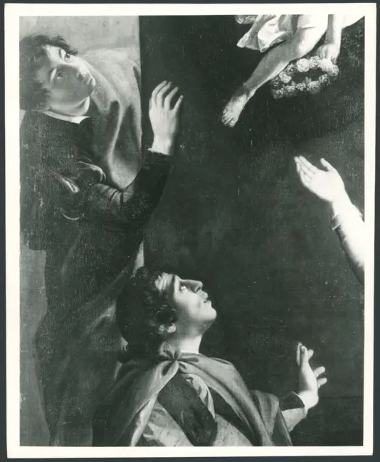 Gentileschi Orazio - sec. XVII - Santa Cecilia e san Valeriano incoronati da un angelo con san Tiburzio