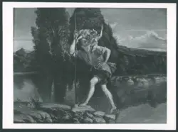 San Cristoforo guada il fiume con Gesù Bambino sulle spalle