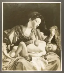 Gentileschi Orazio - sec. XVII - Madonna in adorazione del Bambino dormiente