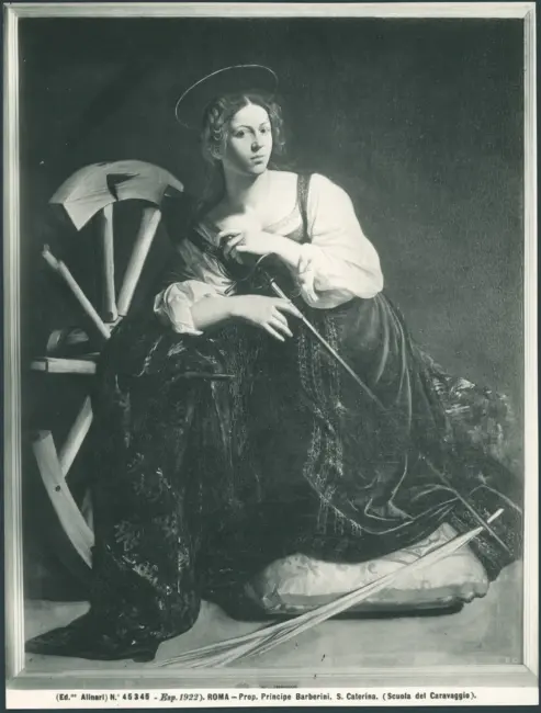 Roma. Prop. Principe Barberini. S. Caterina. (Scuola del Caravaggio).