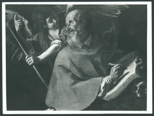 Gramatica Antiveduto  - sec. XVII - San Girolamo scrivente con un angelo