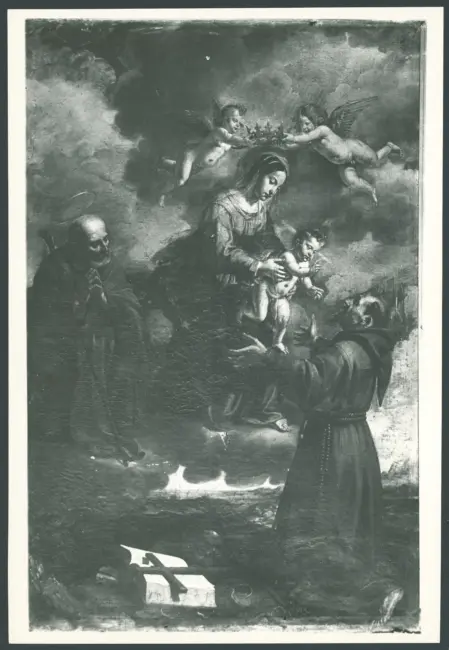 Fossombrone - Duomo. F. Guerrieri. La Vergine col Bambino e S. Francesco