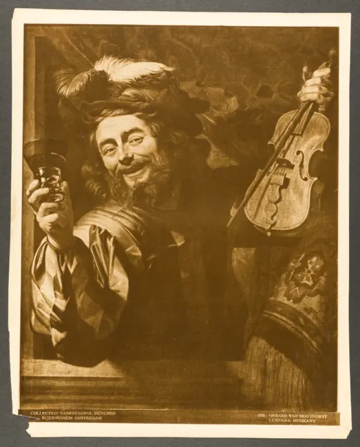 Rijksmusuem Amsterdam. Gerard van Honthorst. Lustiger Musikant