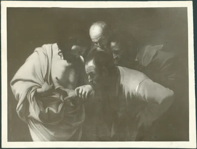 Merisi Michelangelo (Caravaggio) - copia da - sec. XVII - Incredulità di San Tommaso