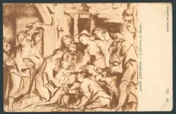 Jacob Jordaens. - L'Adoration des Bergers. Dessins du Louvre