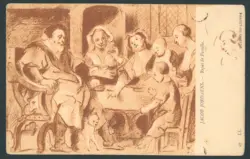 Jacob Jordaens. - Repas de Famille. Dessins du Louvre