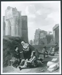 Mendicanti tra le rovine