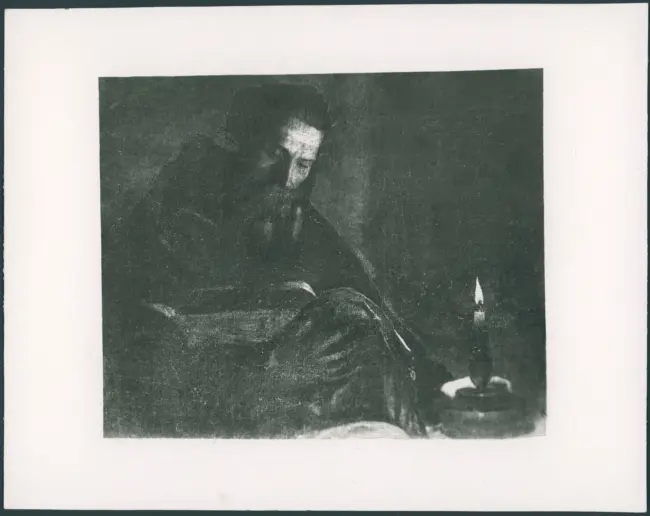 Santo (francescano?) che legge