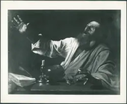 School of Caravaggio. Italian (?) 17th century. The Vision of St. Jerome