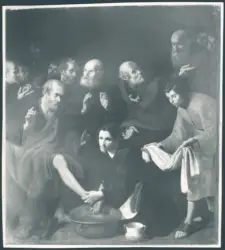 Bray, Jan de (?); Anonimo caravaggesco olandese; Crabeth Wouter Pietersz II (cerchia); Kuyl Gysbert van der (cerchia) - sec. XVII - Lavanda dei piedi
