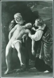 Maestro del Loth di Zurigo - sec. XVII - San Sebastiano curato da Irene