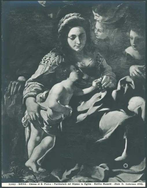 Siena - Chiesa di S. Pietro - Particolare del Riposo in Egitto - Rutilio Manetti