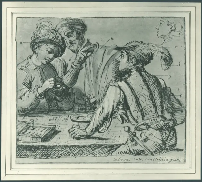 Anonimo sec. XVIII - sec. XVIII - Giocatori di carte