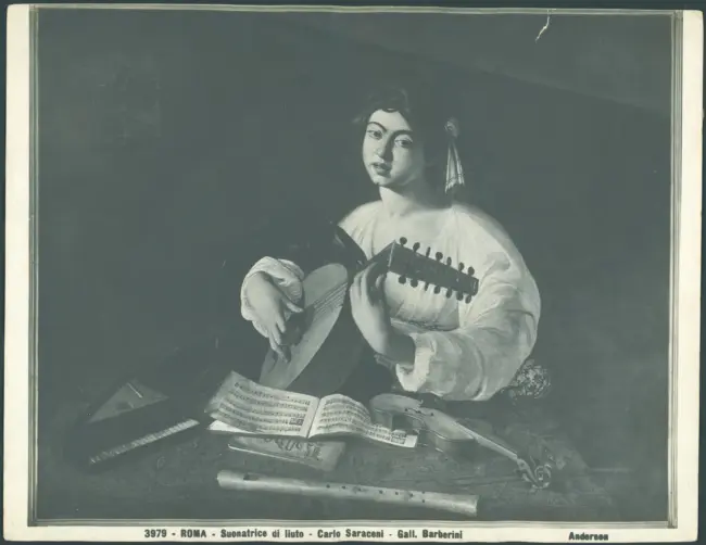 Roma. Suonatrice di liuto. Carlo Saraceni. Gall. Barberini