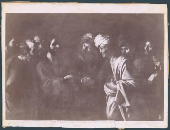 Il fariseo mostra la moneta al Signore - Caravaggio dip.