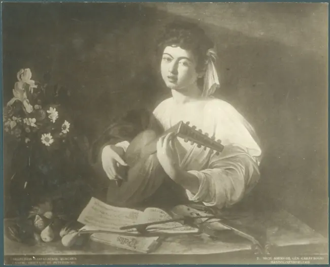 Kaiserl. Ermitage St. Petesburgh. Mich. Amerighi, Gen. Caravaggio. Mandolinespielerin